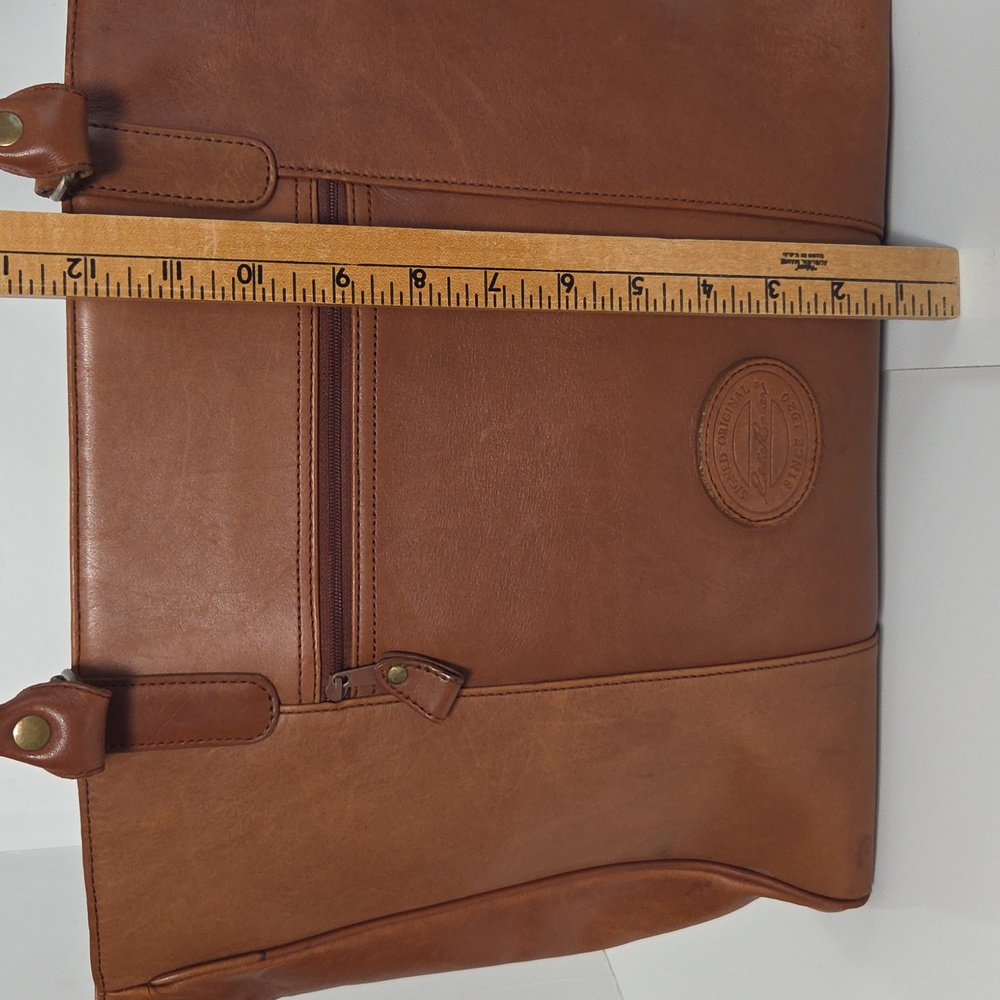 Vintage Eddie Bauer Brown Leather Tote Bag - Picture 15 of 16